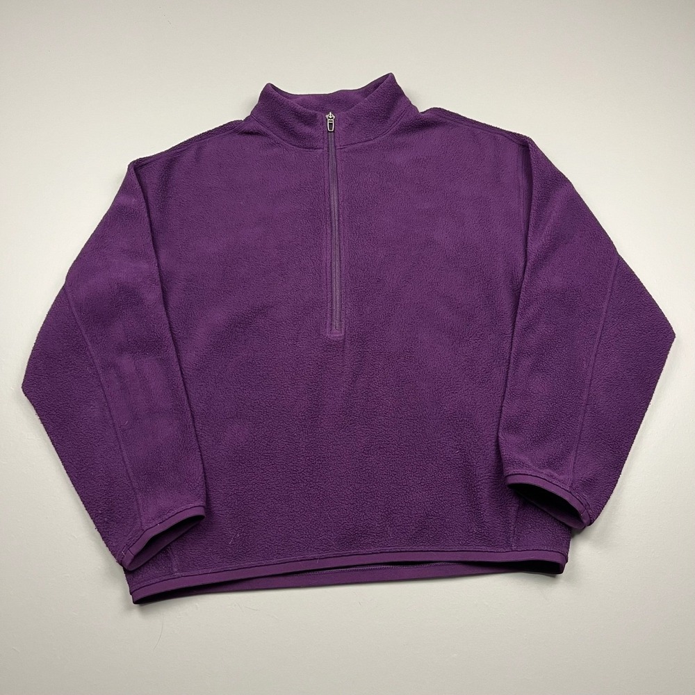 Lululemon Fleece Half Zip Pullover Womens XS Purple Mock Neck LM3DTCS